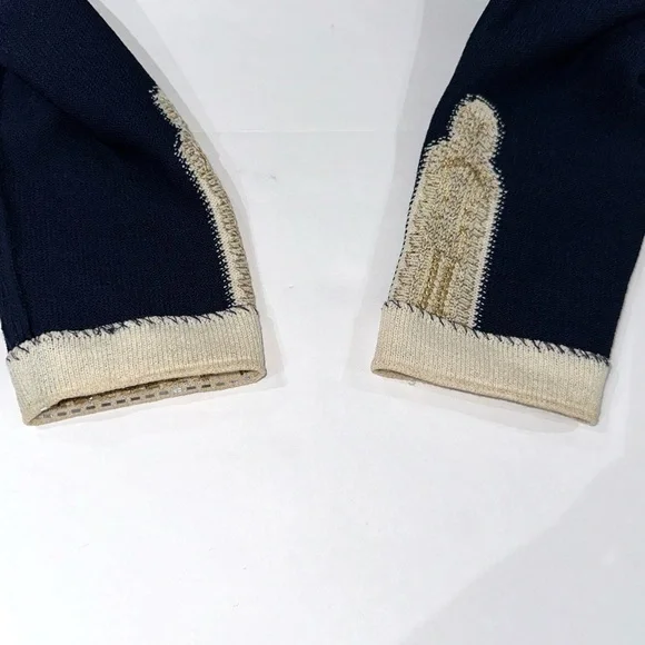 St John Evening Blue And Metallic Gold Embroidered Knit Sweater - Picture 8 of 16